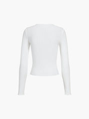 Birga | Ribbed Slim Fit Longsleeve Top Dames – Stretch & Comfort