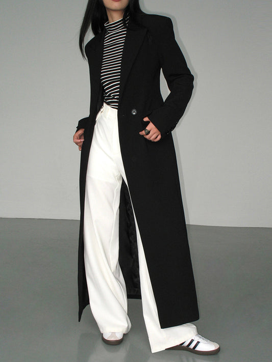 Morella | Dames Blazer Jas met Kraag en Zakken – Elegant Lang Model