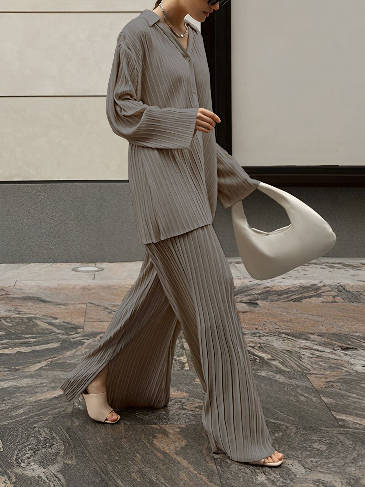 Novia | 2-Delig Lounge Set voor Dames met Plooi & Pockets