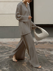 Novia | 2-Delig Lounge Set voor Dames met Plooi & Pockets