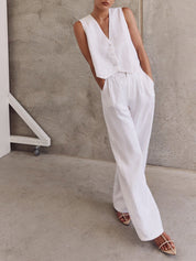 Sarita | Comfortabele Tweedelige Set voor Dames - Katoenen Top en Broek