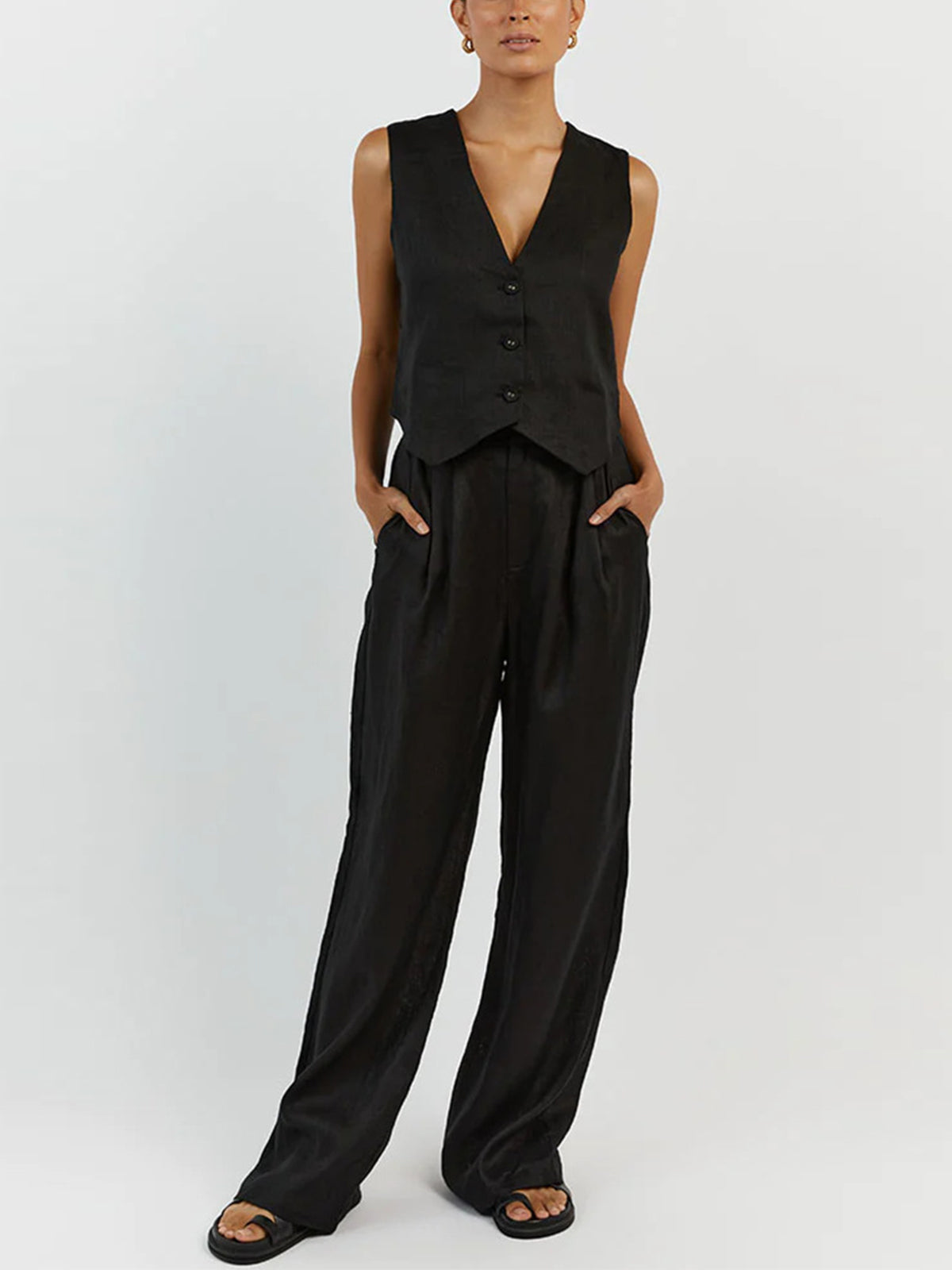 Sarita | Comfortabele Tweedelige Set voor Dames - Katoenen Top en Broek