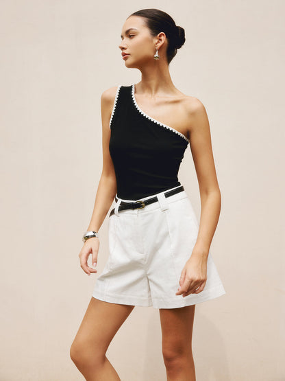 Laia | Elegante Tank Top met Asymmetrische Halslijn