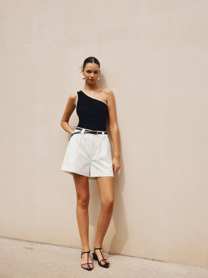 Laia | Elegante Tank Top met Asymmetrische Halslijn