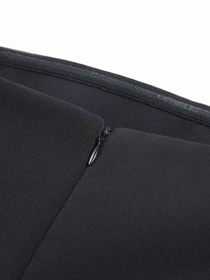 Freja | Zwarte Strapless Mini Jurk – Slim Fit Cocktailjurk