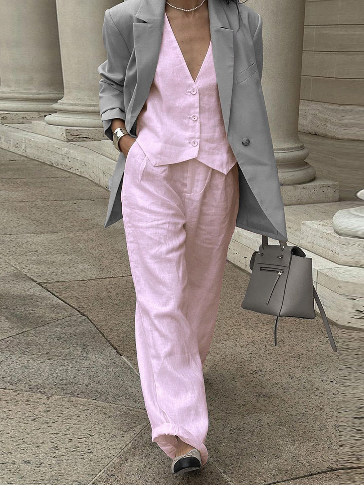Sarita | Comfortabele Tweedelige Set voor Dames - Katoenen Top en Broek