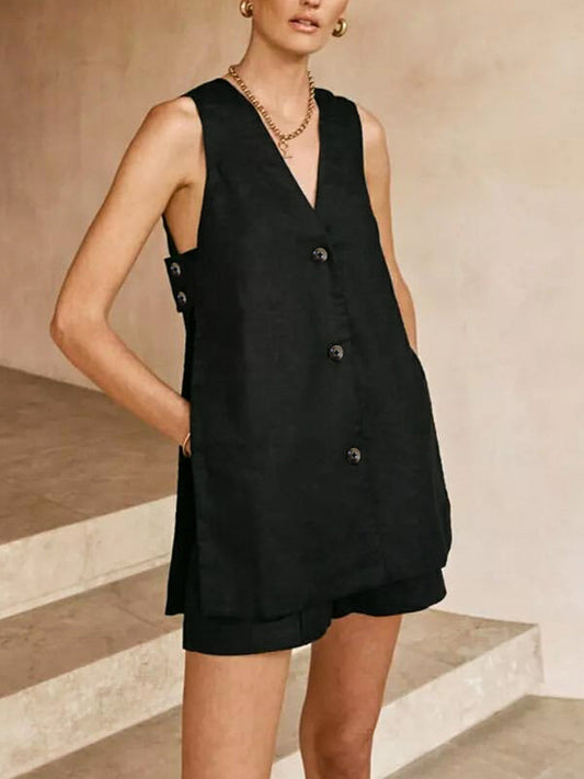 Zulma | Tweedelige Zomer Set voor Dames - Mouwloos Vest & Shorts
