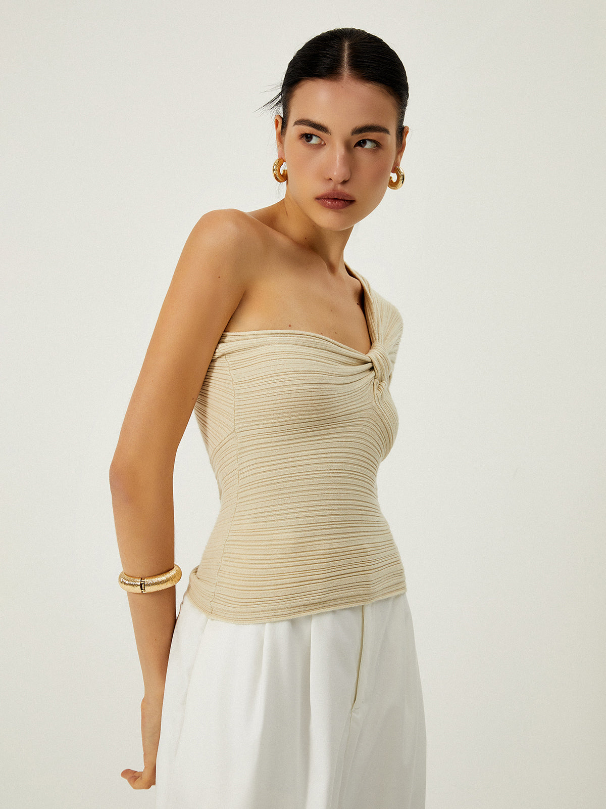 Lavinia | Asymmetrische Top - Elegant One Shoulder Ontwerp