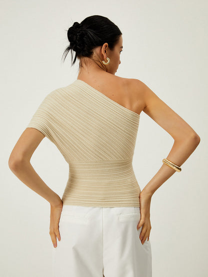 Lavinia | Asymmetrische Top - Elegant One Shoulder Ontwerp