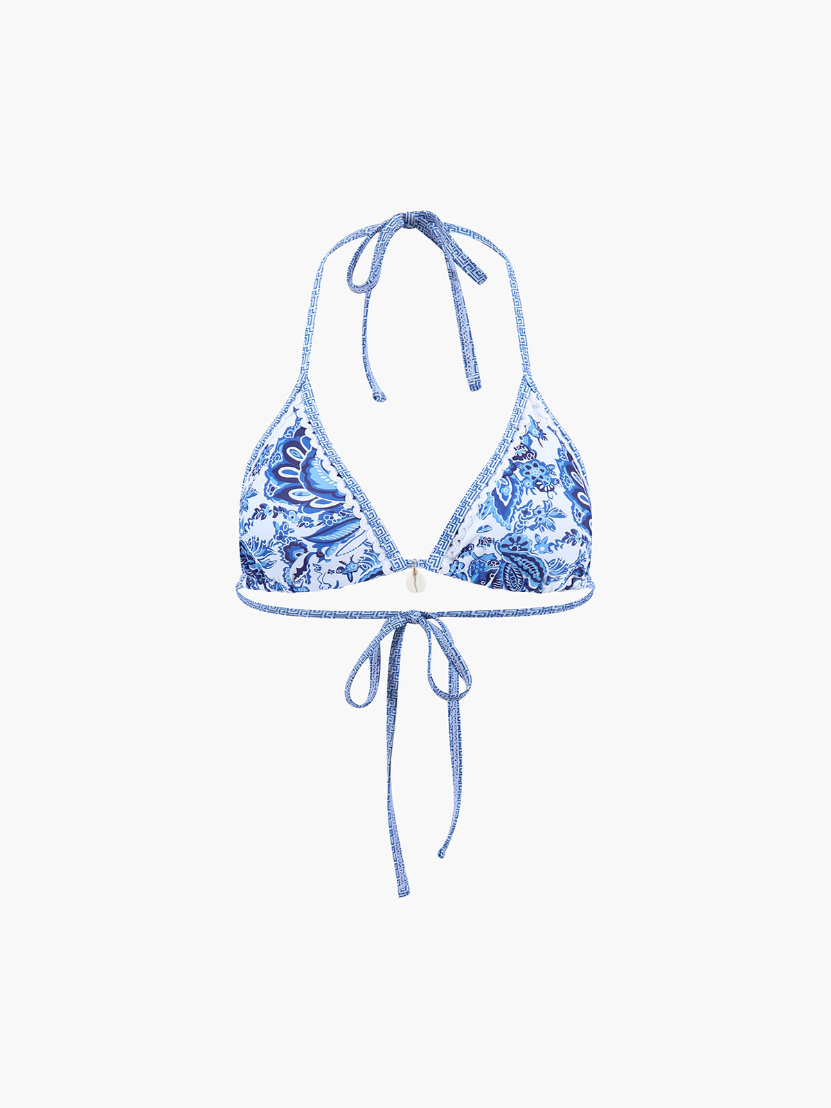 Florencia | Halter Bikini Set – Stijlvol met Blauwe Print