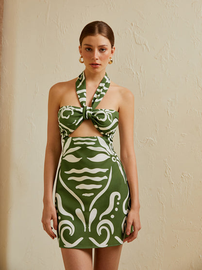 Annely | Zomerse Halter Jurk met Open Rug voor Dames