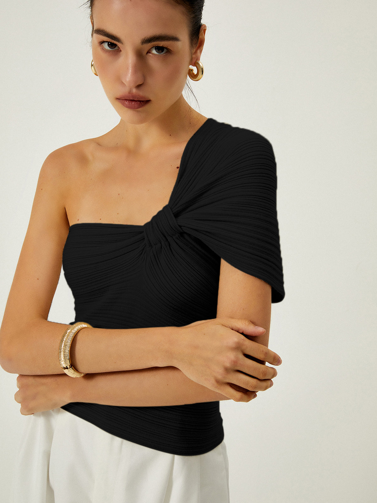 Lavinia | Asymmetrische Top - Elegant One Shoulder Ontwerp