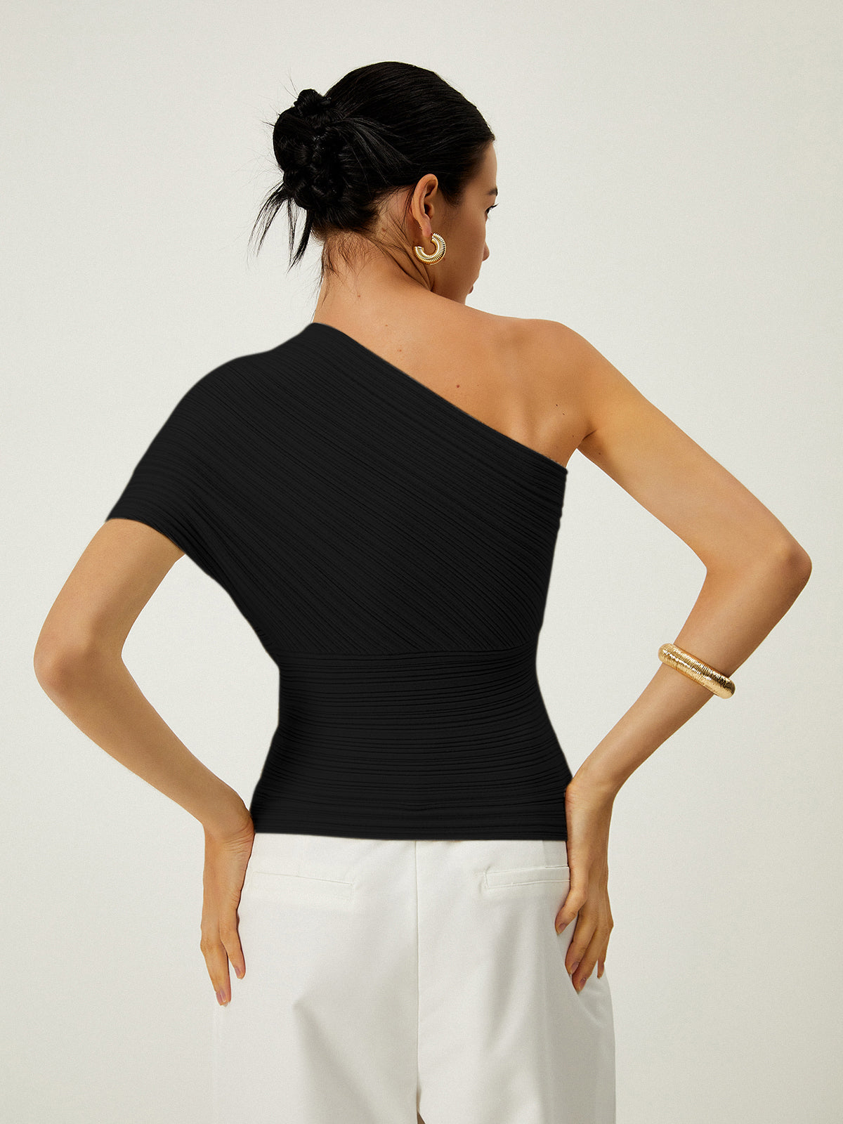Lavinia | Asymmetrische Top - Elegant One Shoulder Ontwerp