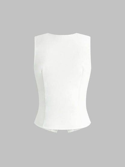 Crop Tanktop voor Dames – Linnen Blend, Stijlvol en Zomers