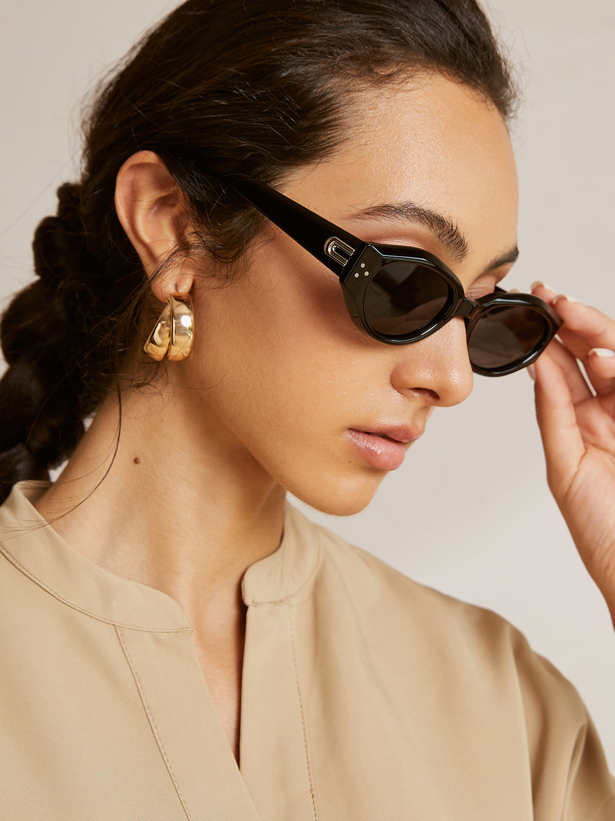 Vintage Cat Eye Zonnebril voor Dames – UV400 Bril