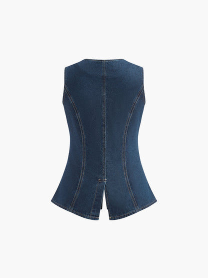 Aleece | Tweedelige Set van Spijkerstof voor Dames – Top & Shorts
