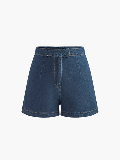 Aleece | Tweedelige Set van Spijkerstof voor Dames – Top & Shorts