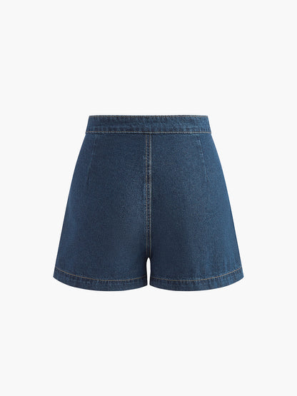 Aleece | Tweedelige Set van Spijkerstof voor Dames – Top & Shorts
