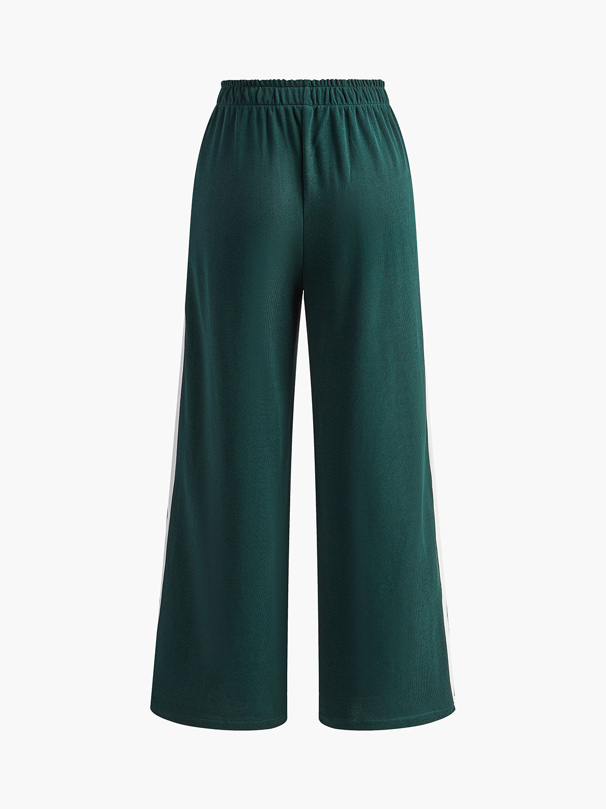Dames Patchwork Broek met Hoge Taille – Gestreept & Comfortabel