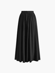 Felipa | Linnen Maxi Rok Dames – Hoge Taille, Plissé Look