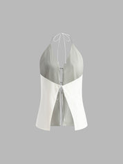 Maje | Linnen Look Halter Set voor Dames