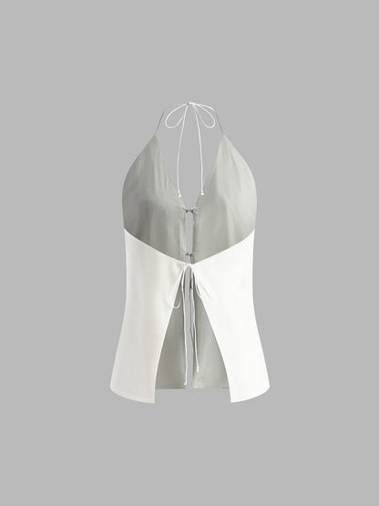 Maje | Linnen Look Halter Set voor Dames