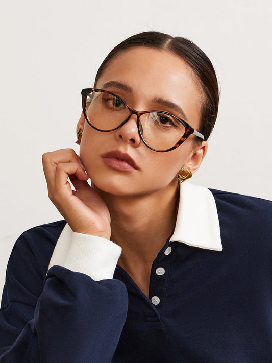 Jytte | Retro Cat-Eye Bril voor Dames met Luipaard Print