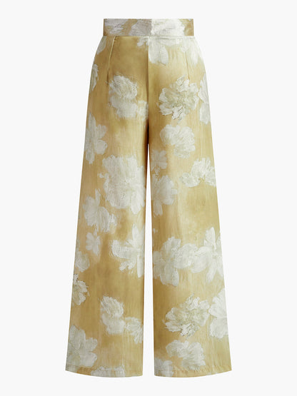 Xuxa | Lange Broek voor Dames met Hoge Taille - Bloemenprint