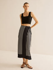 Zaneta | Maxi Rok voor Dames van Ribstof – Zomerrok met Stretch