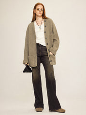 Annita | Gebreid Vest van Ribstof Dames – Cardigan - Zacht & Stretchy