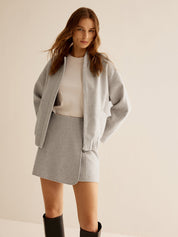 Emmylou | Tweed Jas met Rits en Zakken – Warm & Stijlvol