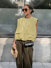 Olly | Stijlvol Mouwloos Dames Vest met Rits