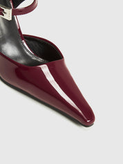 Denya | Hoge Slingback Hakken met Spitse Punt