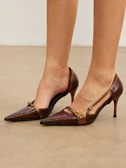 Lynar | Chique Hakken van Slangenleer Look met Gesp