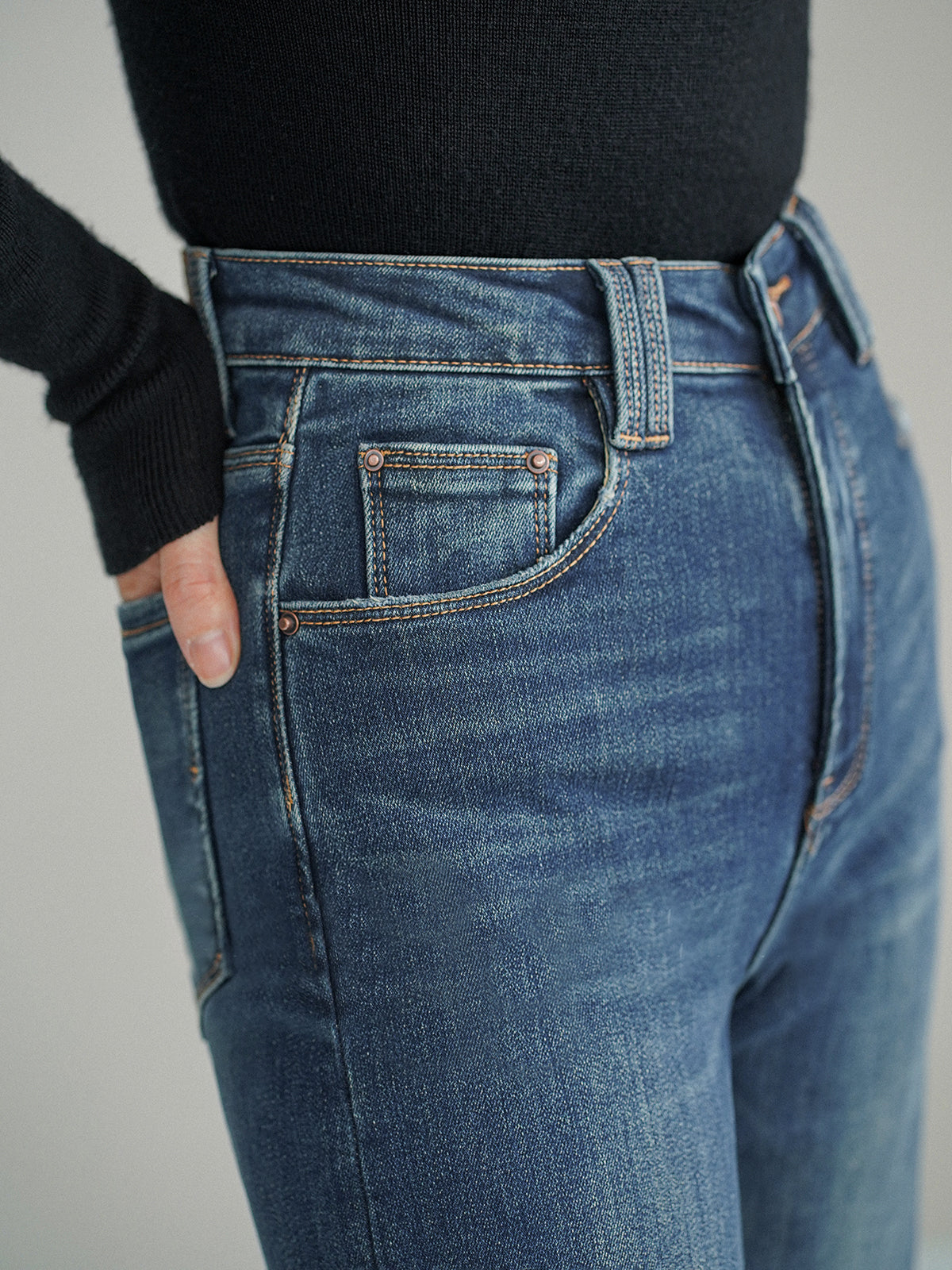Metha | Mid-Waist Spijkerbroek van Stretch Denim -Bootcut Jeans Dames