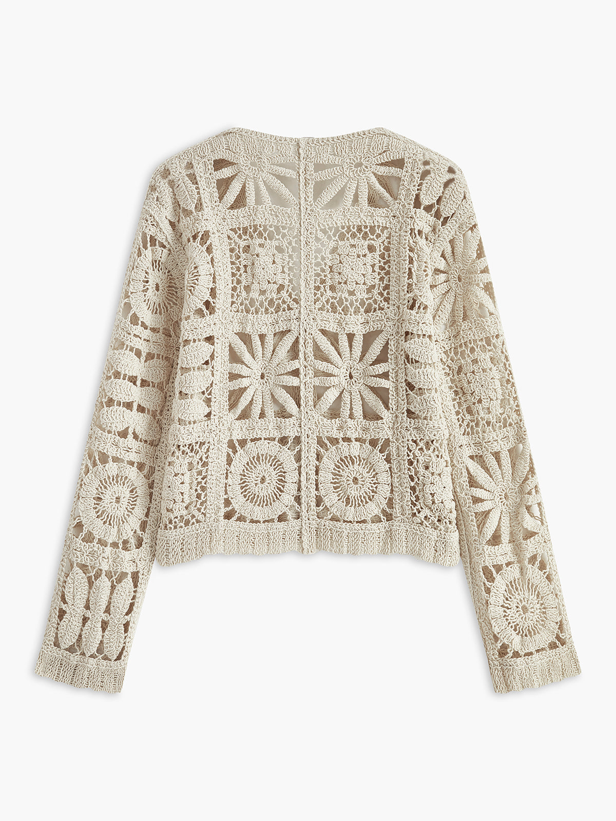 Aldana | Gehaakt Vest voor Dames – Knopen & Vierkant Patroon