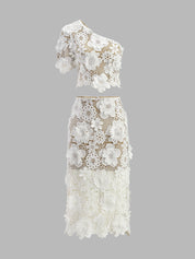 Alia | Chique Kanten Set – Co-ord Top & Rok