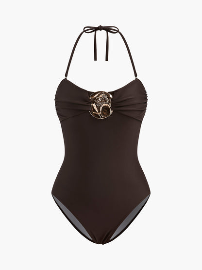 Isabell | Stijlvol Badpak voor Dames - Elegant Design en Metalen Detail