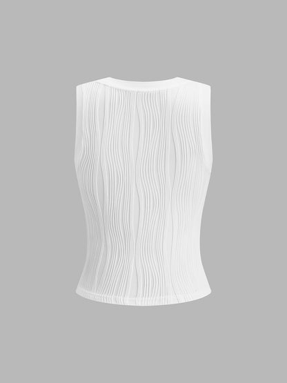 Dames Rib Tanktop – Slim Fit, Zomer Topje
