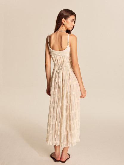 Bona | Chiffon Maxi Jurk - Semi-Transparant & Mouwloos