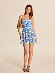 Strapless Zomerjurk van Katoen – Geborduurd & Elegant