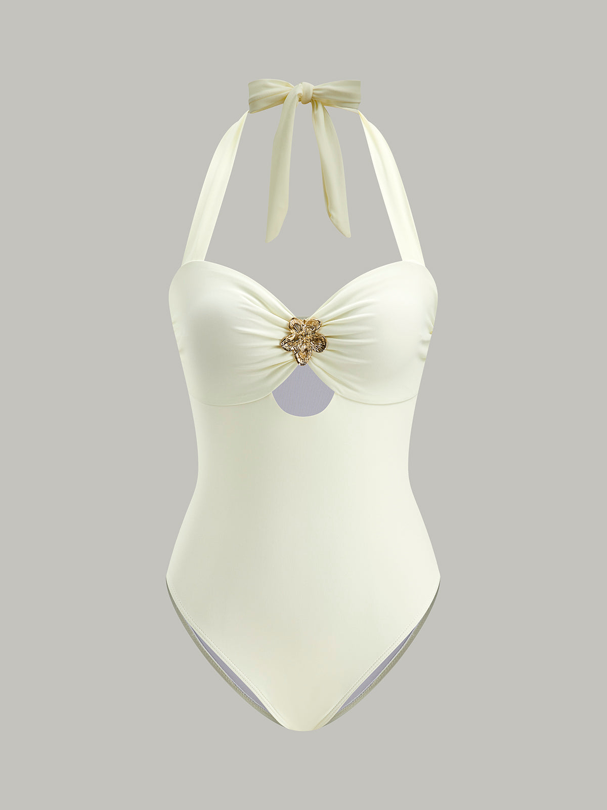 Emée | Elegante Halter Badpak met Strik – One-Piece Dames