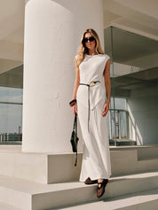 Yashi | Vrouwelijk en Comfortabele Semi Sheer Set - Rok en Top