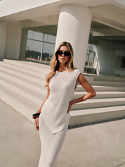 Yashi | Vrouwelijk en Comfortabele Semi Sheer Set - Rok en Top