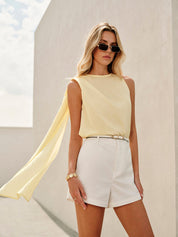 Shifa | Semi-transparante Pastel Top voor Dames