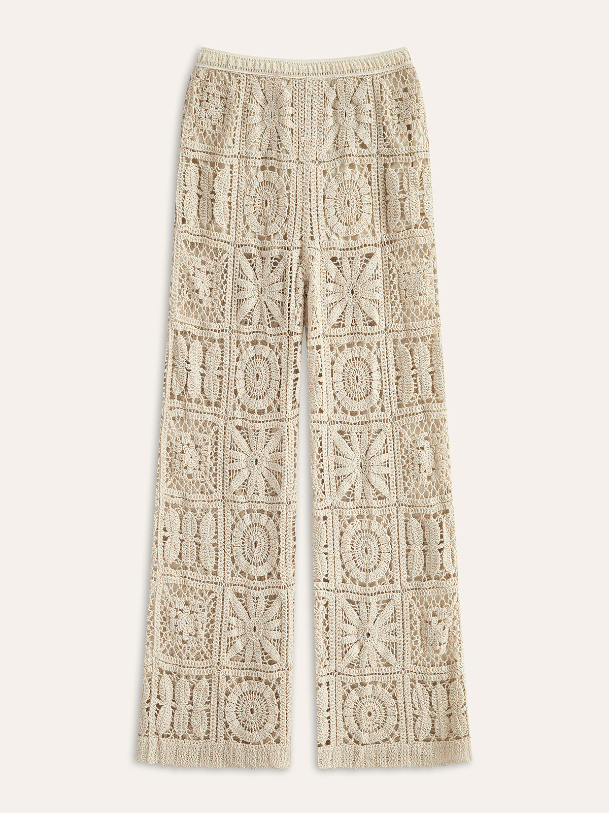 Bibiana | Dames Mid-Waist Semi-Transparante Lange Broek