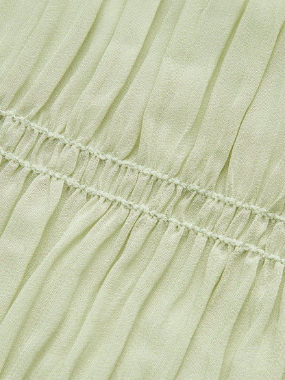 Bona | Chiffon Maxi Jurk - Semi-Transparant & Mouwloos