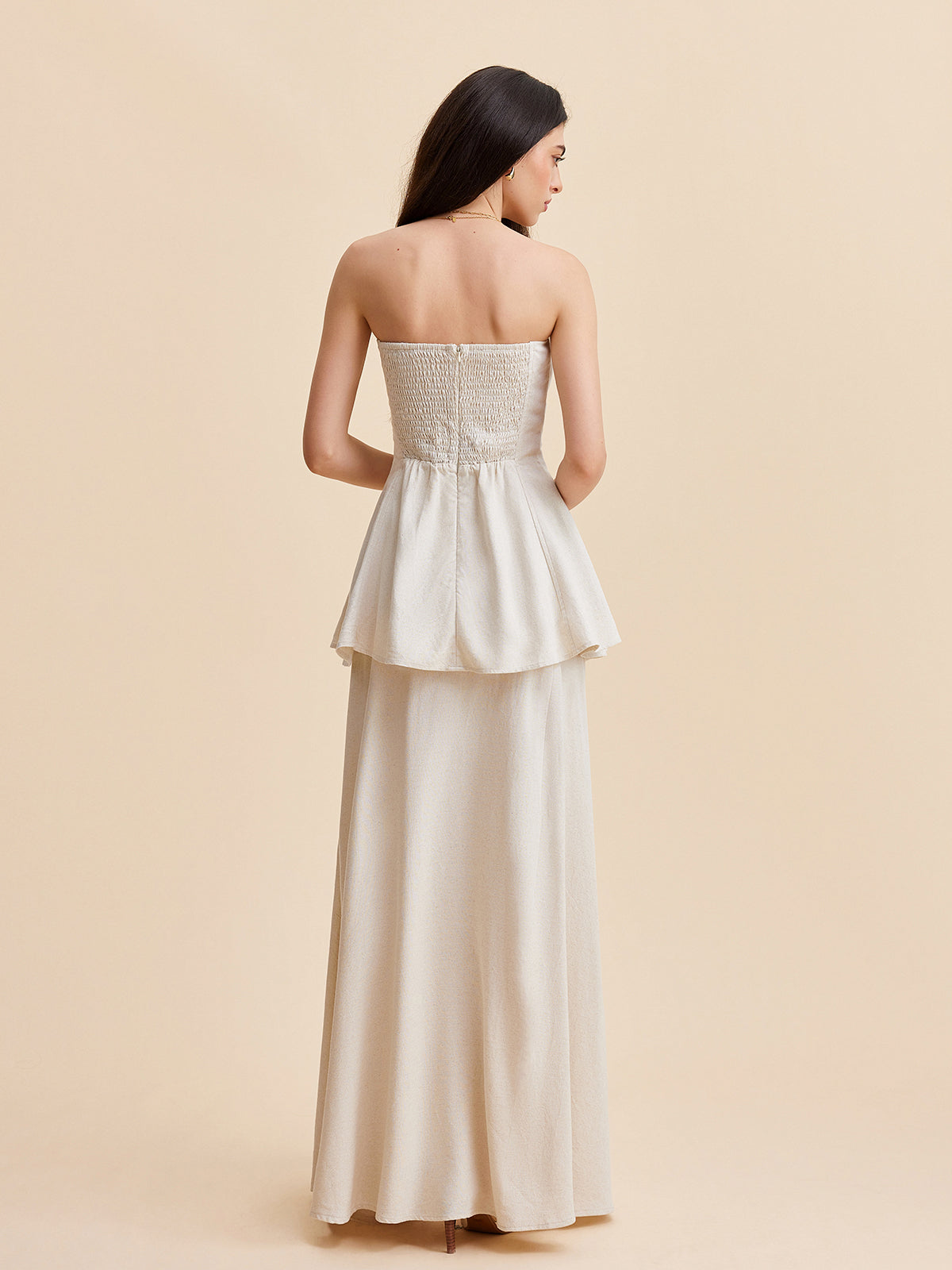 Invy | Zomerse Strapless Set van Linnen voor Dames