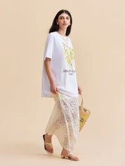 Fira | Maxi Kanten Rok voor Dames – Semi-Transparant & Elegant