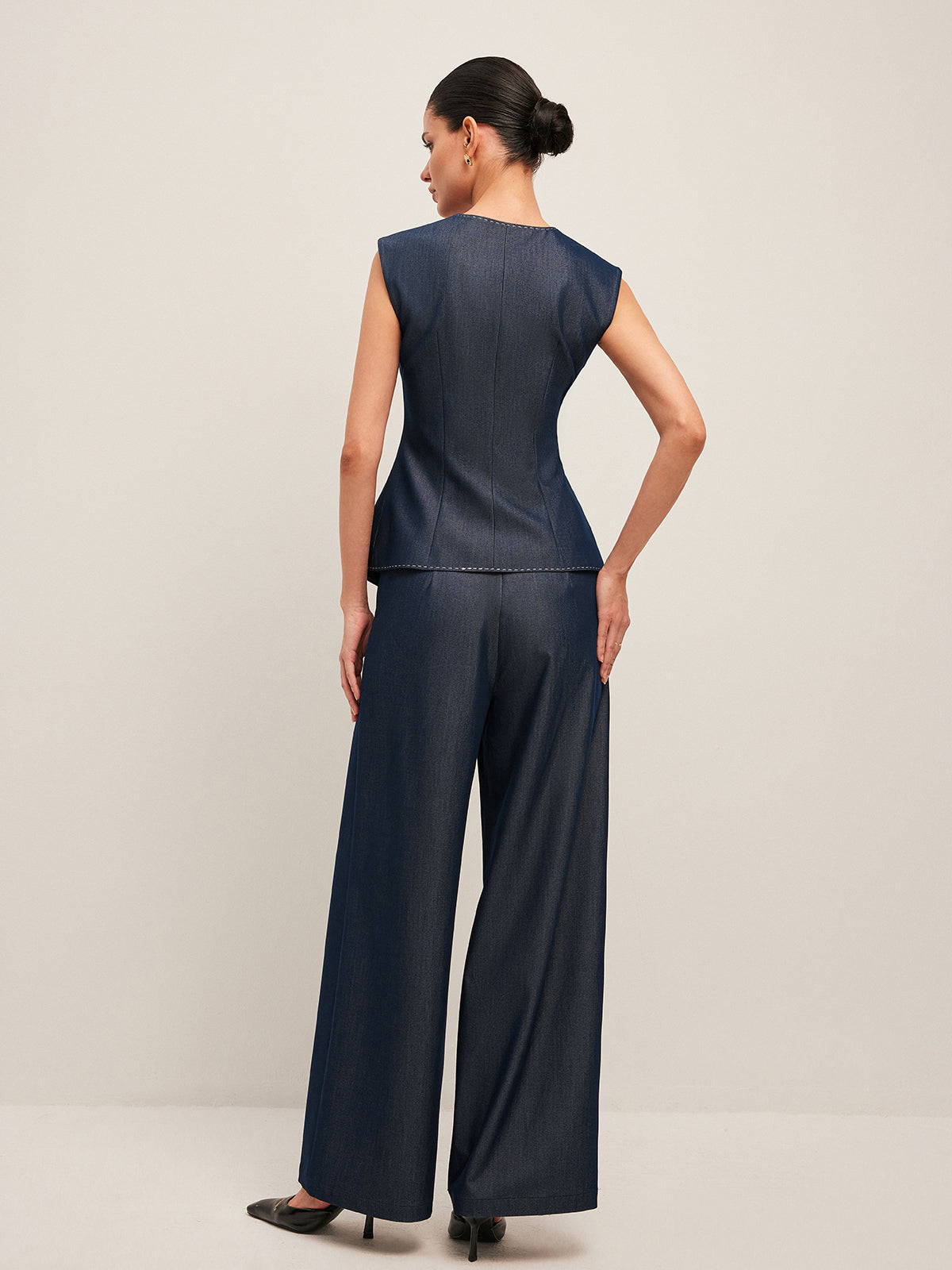 Idoya | Wijde Damesbroek met Hoge Taille – Elegant & Comfort